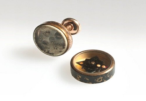 Old Spy Compass Concealed in Cufflinks